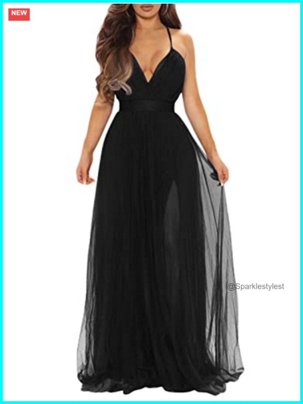 Sexy Deep V Neck Split Maxi Dress Cocktail Prom Formal